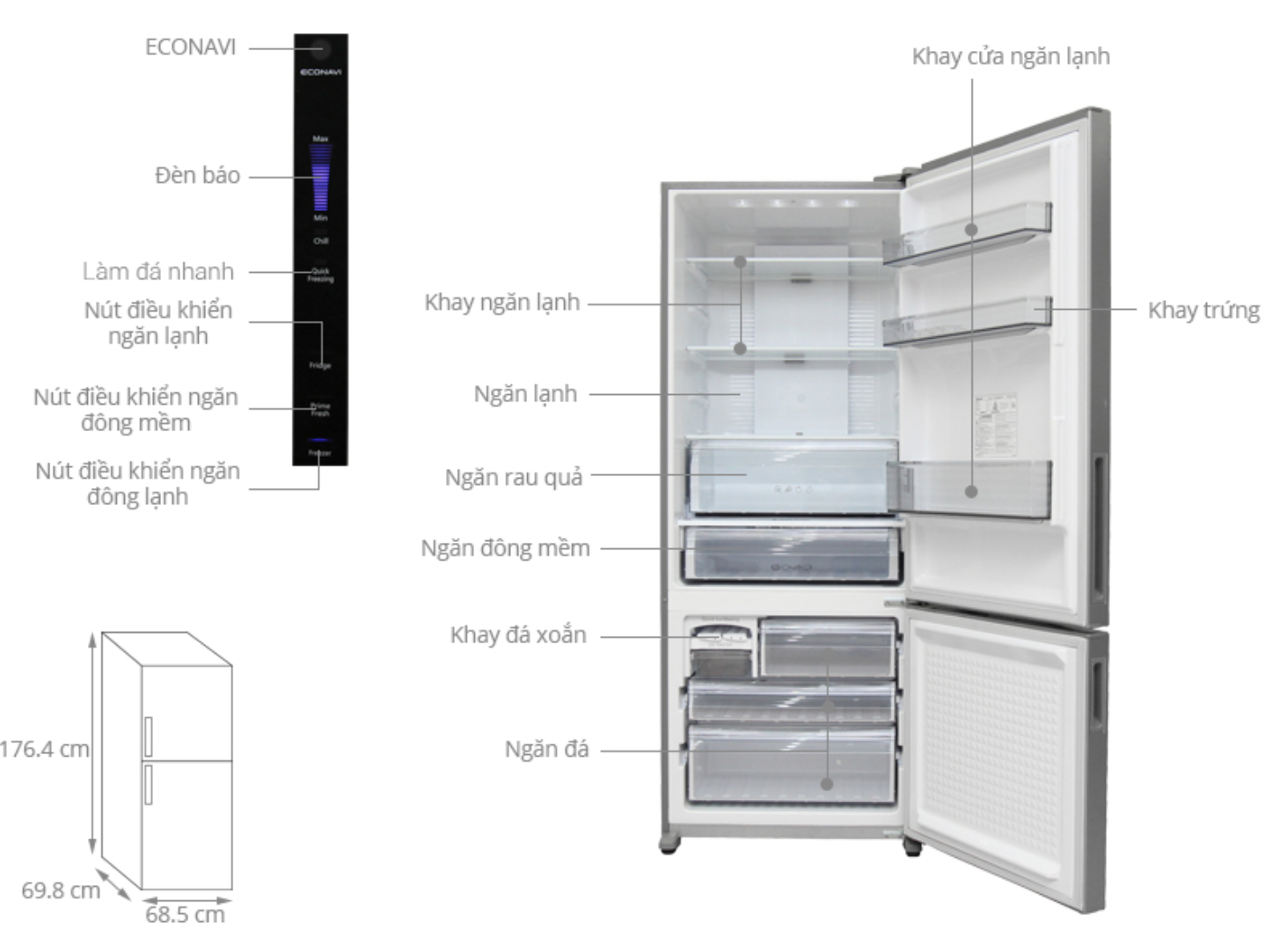 Tủ lạnh Samsung RT38CB6784C3SV inverter 382L | Điện Máy Văn Chiến