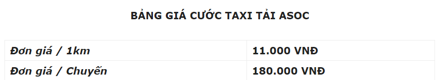 Cách tính cước taxi tải